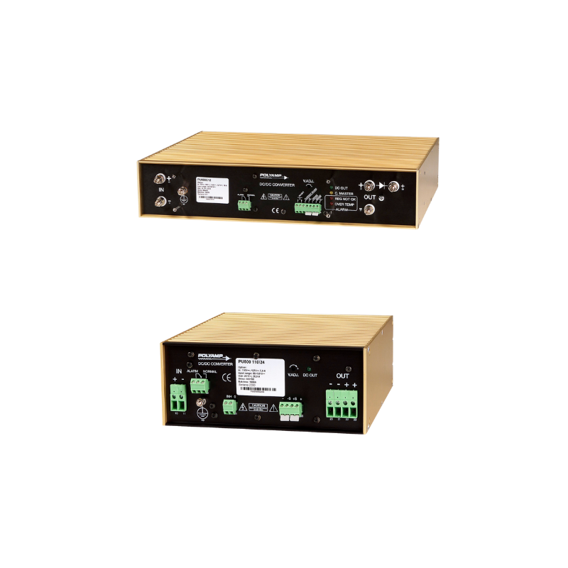 Produktfotos: PU500-, PU600- und PU1000-Serie: DC/DC-Wandler von Polyamp