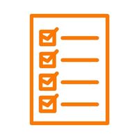 Checkliste, orange