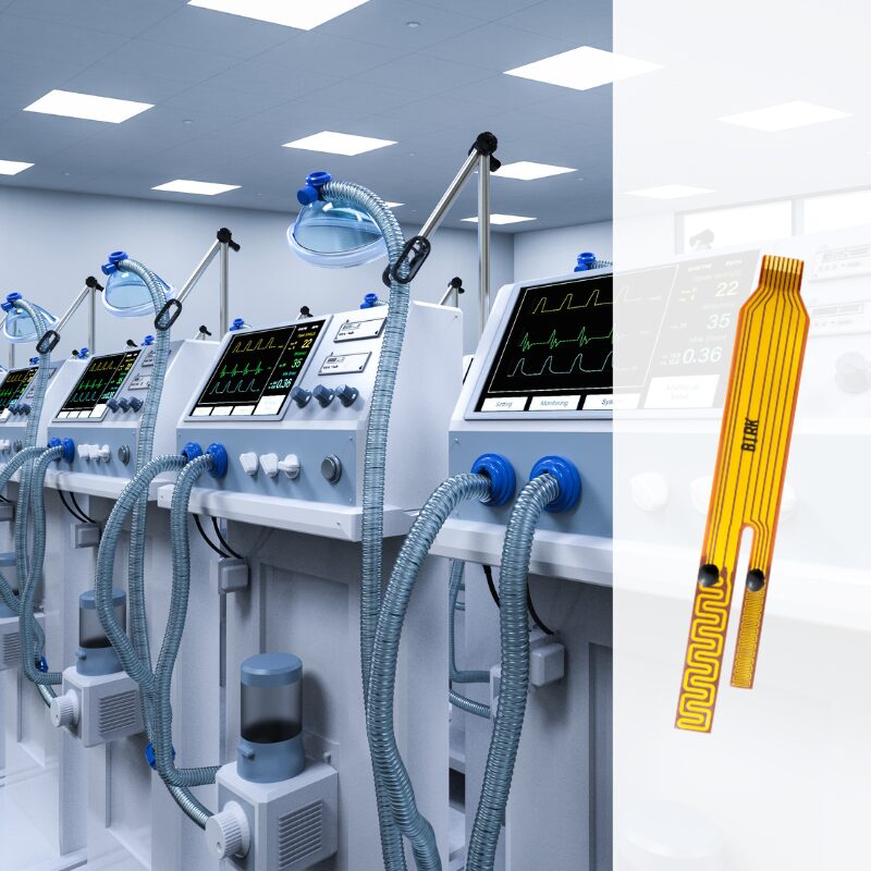 Heizfolie für Beatmungsgeräte in der Medizintechnik