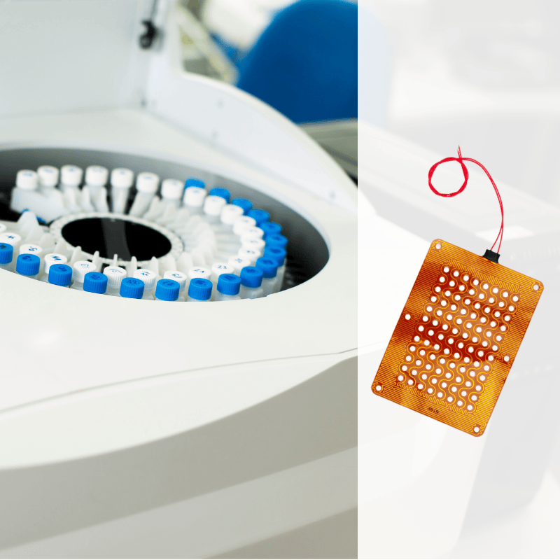 Medizinlaborgerät mit Heizfolie