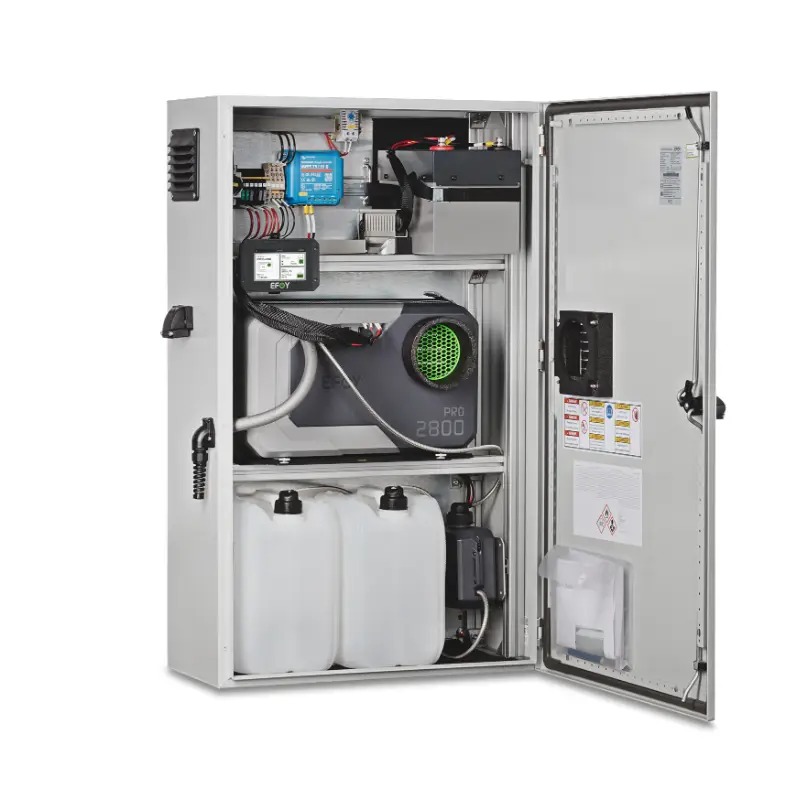 EFOY ProCabinet 2020-3 offen Produktfoto SFC Methanol Brennstoffzelle